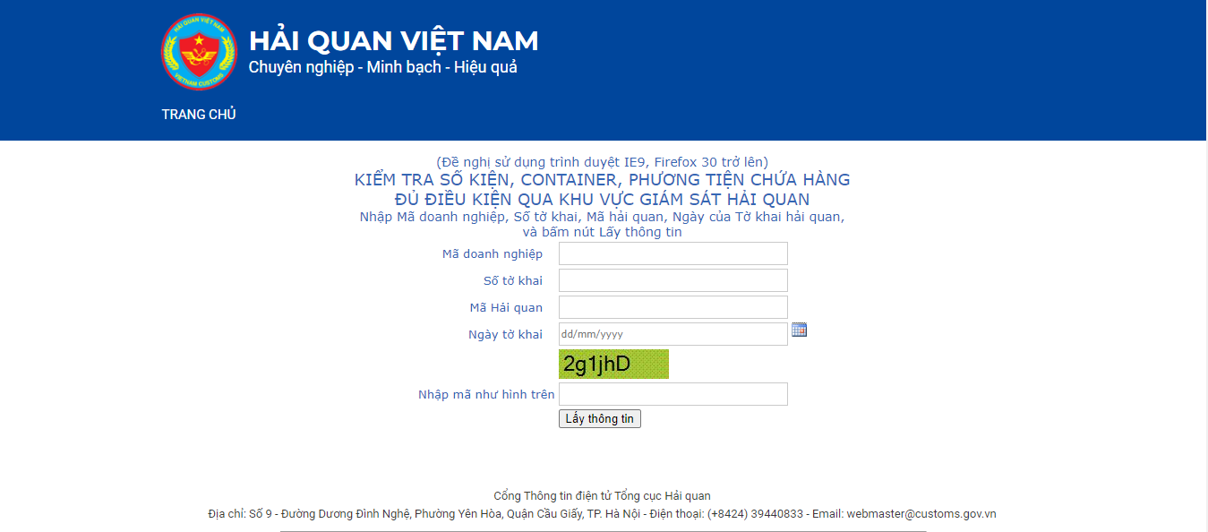 HƯỚNG DẪN TRA CỨU TỜ KHAI HẢI QUAN